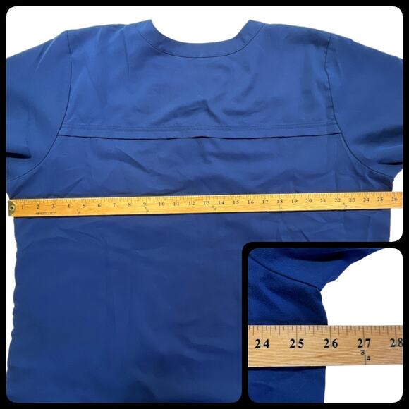 Grey's Anatomy by Barco Professional Wear Scrub Top 3 Pocket Plus Size 3XL Blue - Picture 9 of 12